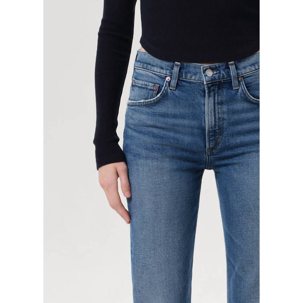 NEW AGOLDE mid rise kick bootcut jeans in curve - Picture 6 of 7